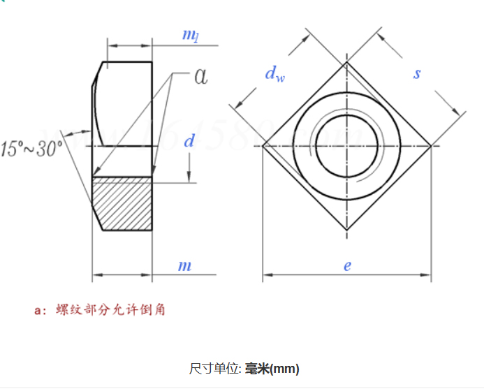 Square nut